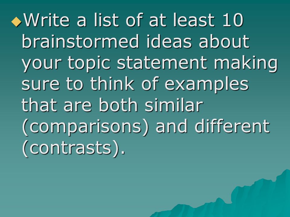 list of different topics to write about